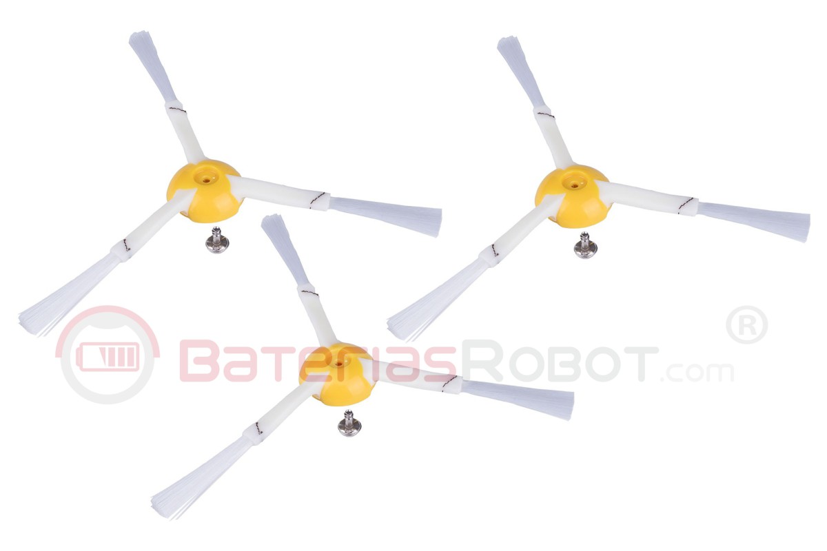 Kit 3 Cepillos laterales Roomba 500 600 700 (Compatible iRobot)