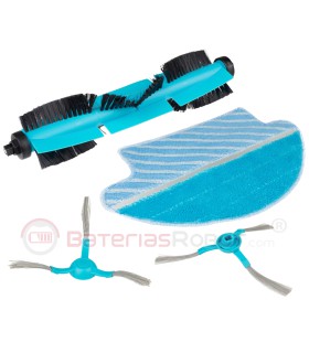  NUSHKE Vacuum Cleaner Main Side Brush HEPA Filter Mop Pad.  Compatible for Cecotec Conga 11090 Spin Revolution. Vacuum Cleaner  Replacement Spare Parts (Color : Set C) : Home & Kitchen