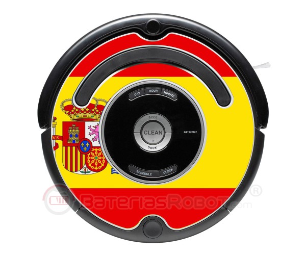 Drapeau de l'Espagne. Autocollant pour Roomba