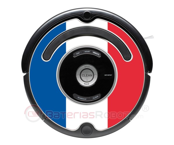 Flagge von Frankreich. Aufkleber für Roomba