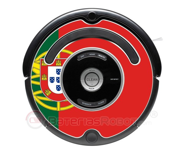 Flagge von Portugal. Aufkleber für Roomba