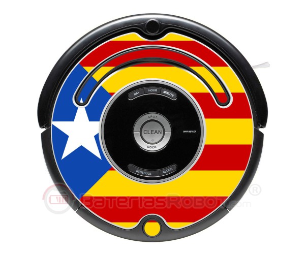 Drapeau Estelada Catalogne. Sticker pour Roomba.