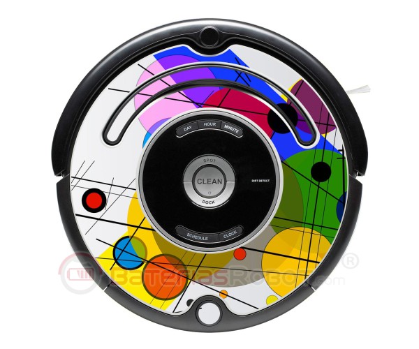 POP-ART Kandinsky circles. Vinyl for Roomba - Serie 500 600