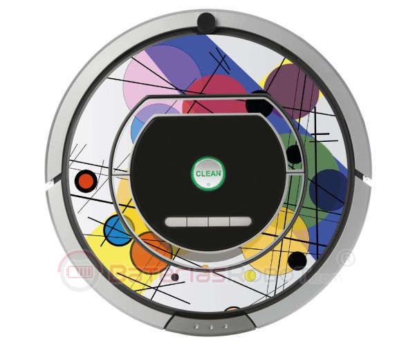 POP-ART Cercles Kandinsky. Vinyle pour Roomba - Série 500 600