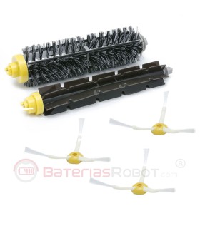 Cepillo lateral para irobot Roomba serie 500 600 700 (amarillo, 6 cepillos  laterales de 3 brazos) JAMW Sencillez